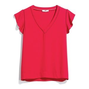 Q & A Meesta Flutter Sleeve Blouse Size Medium